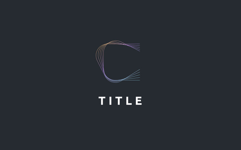 Elegant Vibrant C Lines Wave Tech Music Shade Line-logotyp