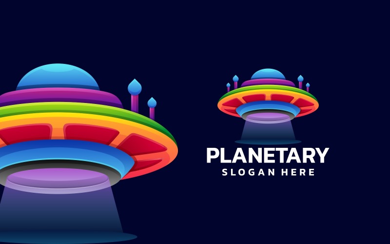 Logo coloré dégradé planétaire