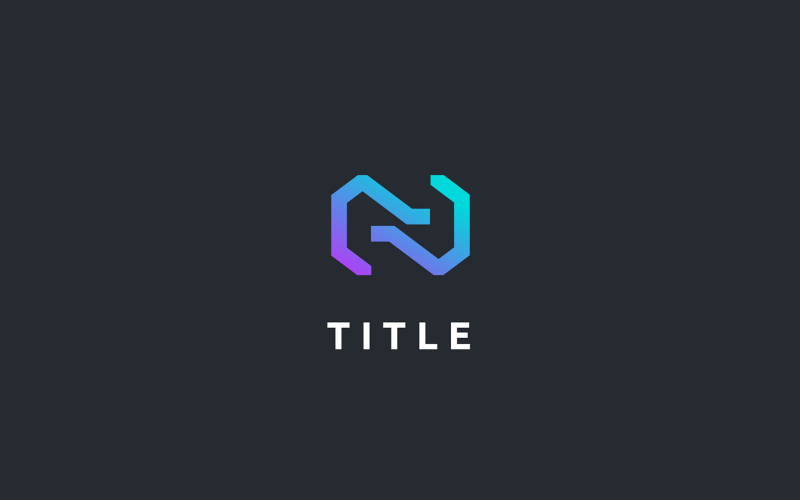 Logo Fintech asymétrique élégant et vibrant N Shade