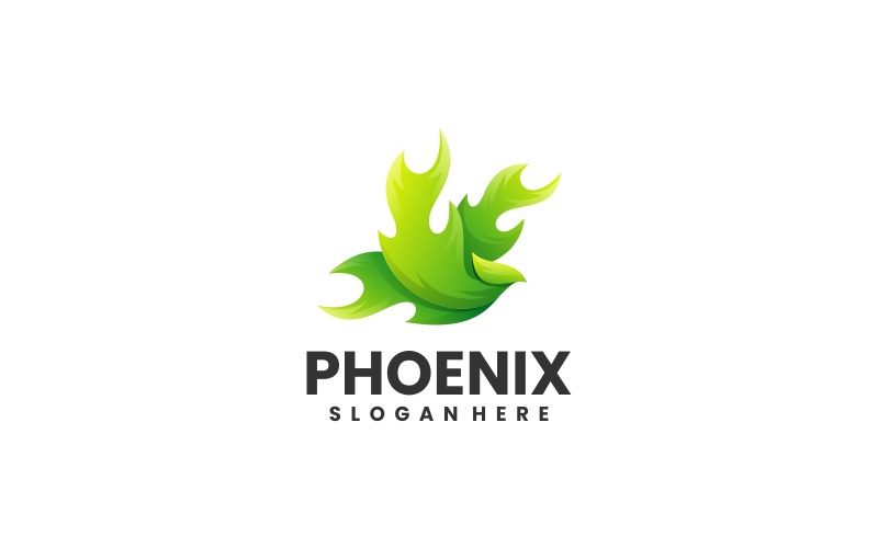 Векторний дизайн логотипу Phoenix Color Gradient