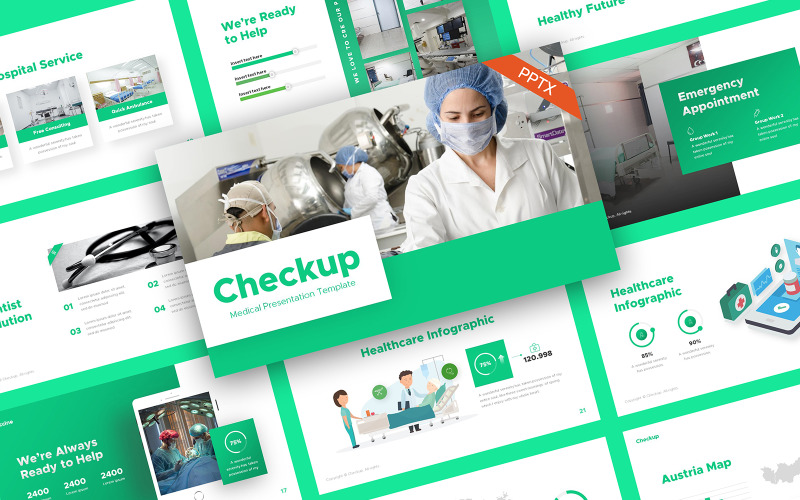 Checkup Medical Professional PowerPoint-Vorlage