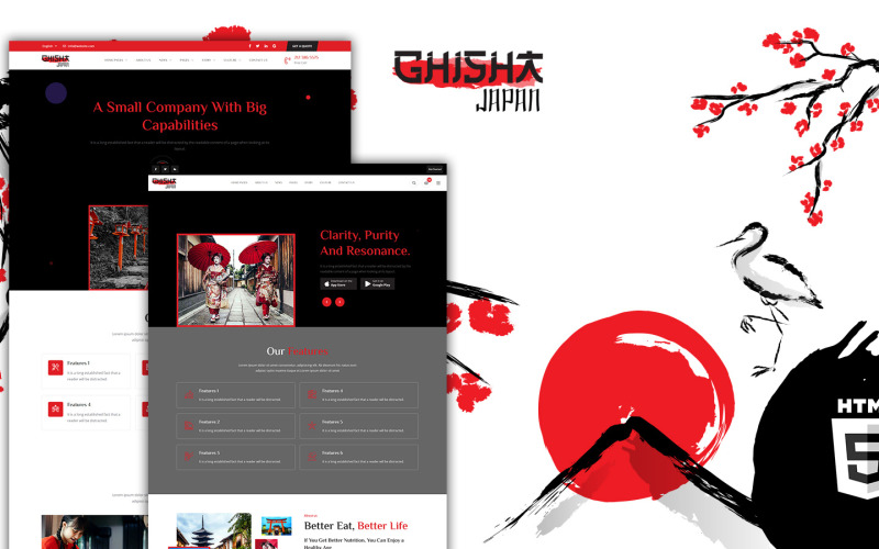Ghisha Japanese Culture HTMTL5 Website Template