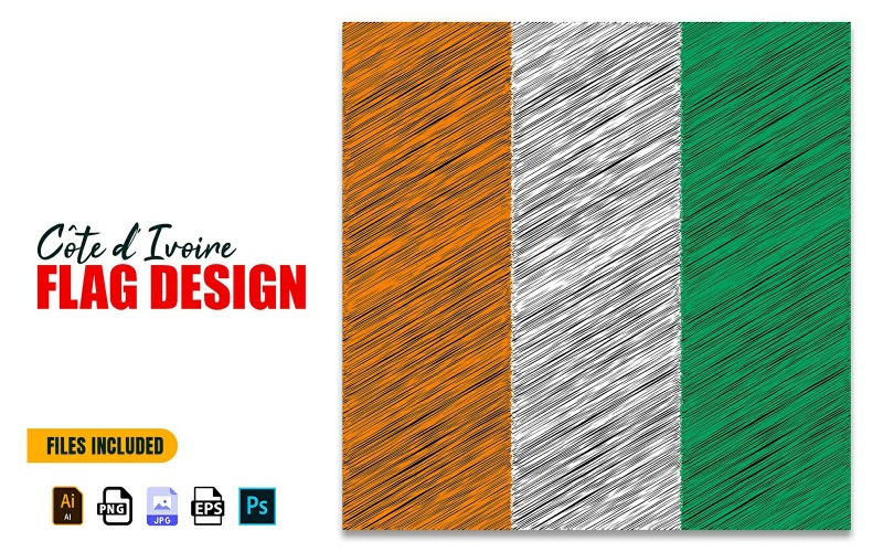 7 augustus Ivoorkust Onafhankelijkheidsdag Vlagontwerp Illustratie