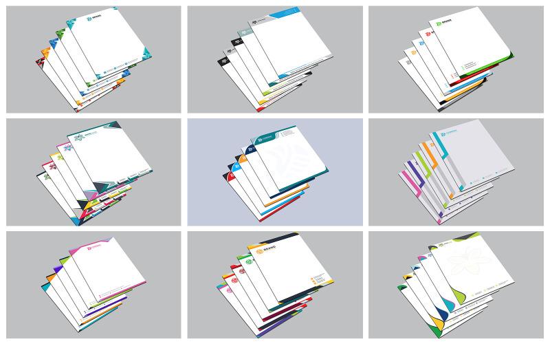 Ensemble de conception de papier à en-tête Creative 10