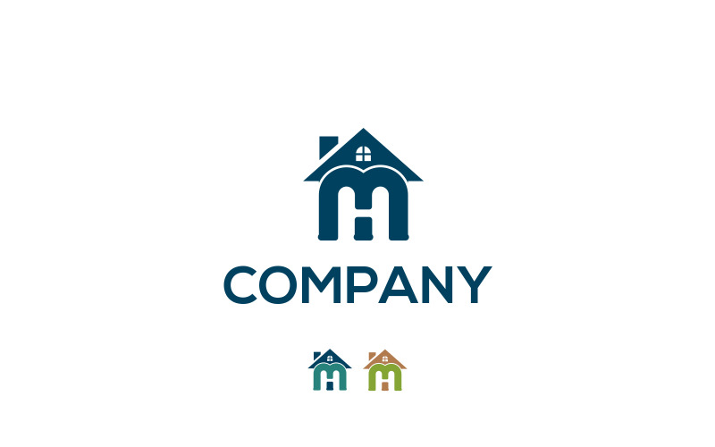 MH Home | Letter MH Home Logo šablona