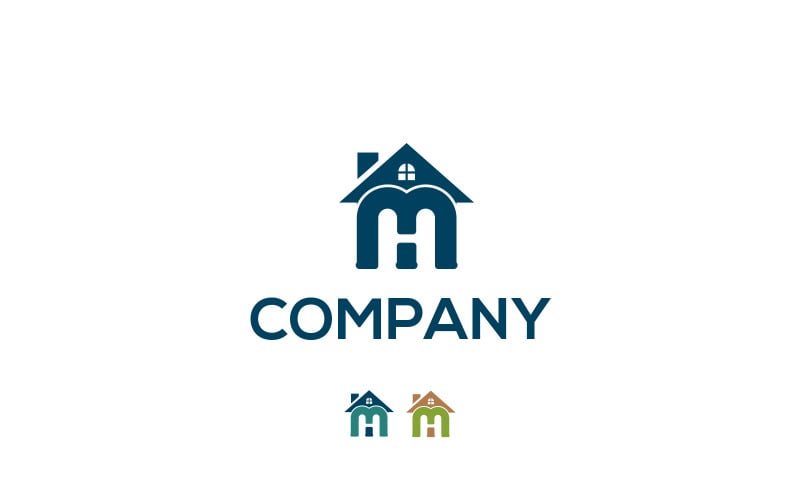MH Início | Modelo de Logotipo Carta MH Home