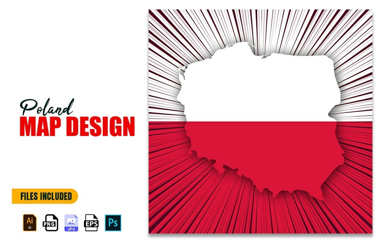 Polens självständighetsdagen karta designillustration