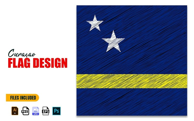 10. října Curacao Den nezávislosti Design ilustrace