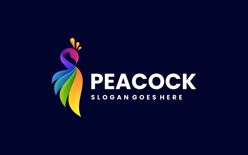 Colorful Peacock Logo Design #241763 - TemplateMonster