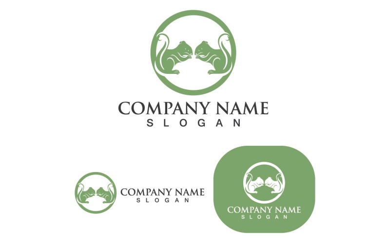 Eekhoorn Logo En Symbool Vector V4