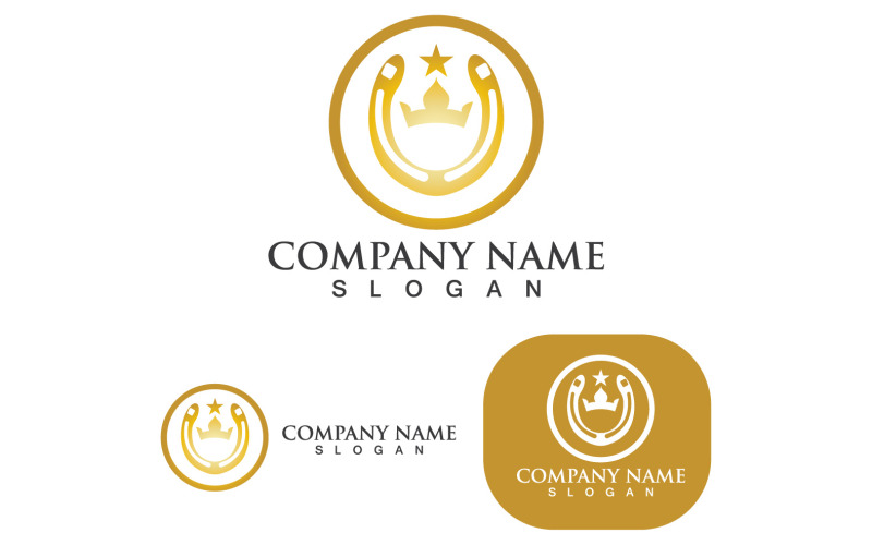 Logotipo e símbolo de ferradura Vetor V11