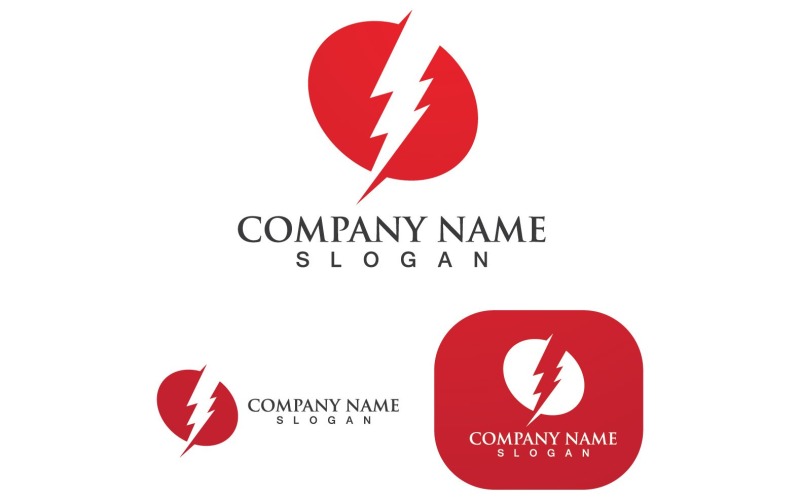 Logotipo e símbolo Thunderbolt Flash V5
