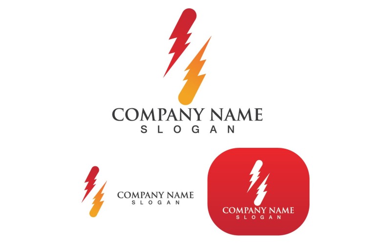 Thunderbolt Flash-logo en symbool V7