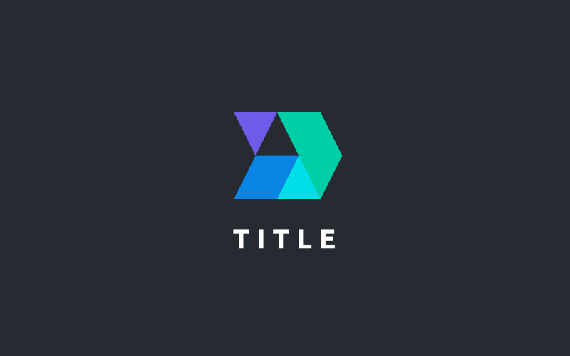 Elegante logo angolare D Data Fintech Tech