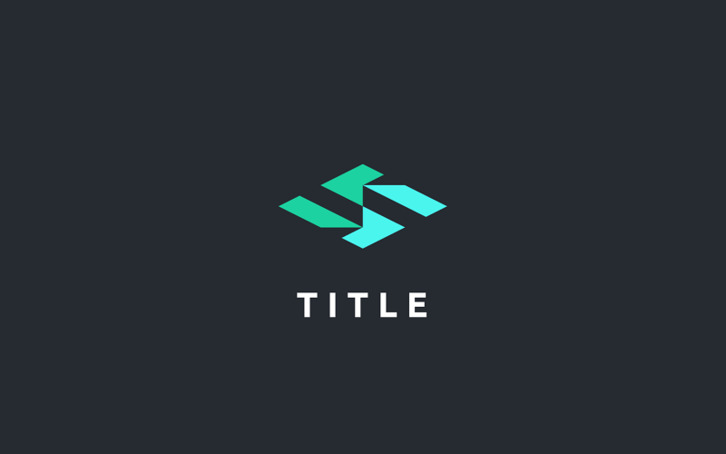 Elegante logo angolare S isometrico Fintech Finance