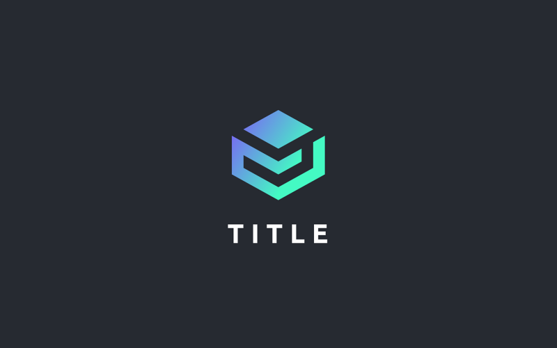 Sleek Angular Hand Hold Data Tech Cube Block Logo