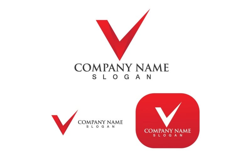 V Logo And Symbol Vector V3