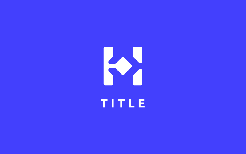 Витончений логотип Angular H Tech Flat Monogram