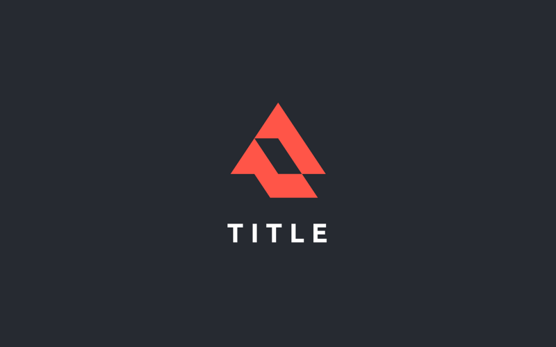 Витончений логотип Angular Hill Mountain Apex Fintech Finance