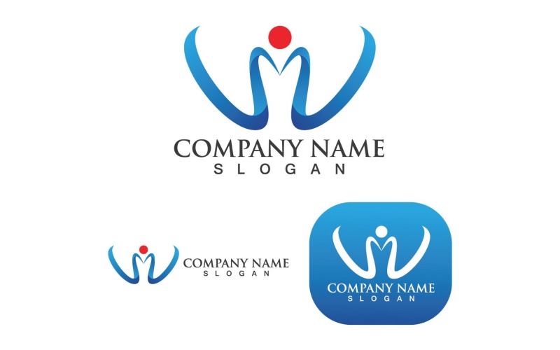 W Lettera Logo Business Vector V