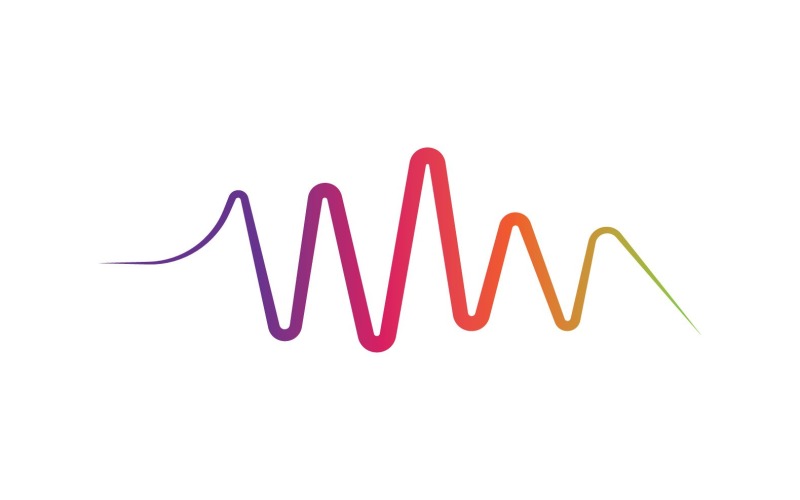Logo de ligne d'égaliseur d'onde sonore V20