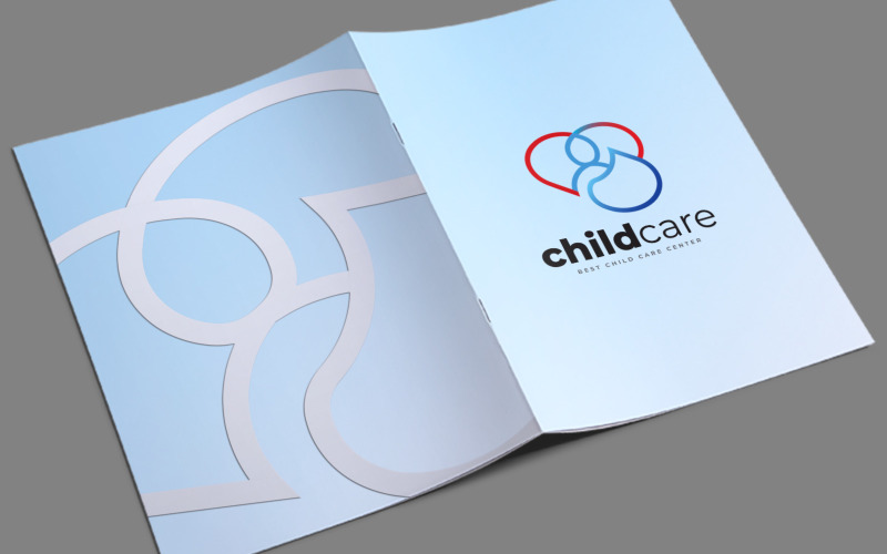Ouders kind voeding logo sjabloon