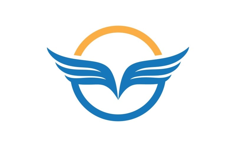 Aile oiseau faucon logo vecteur v2