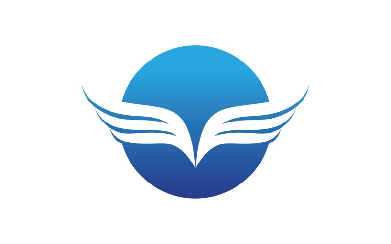Aile Oiseau Faucon Logo Vecteur V