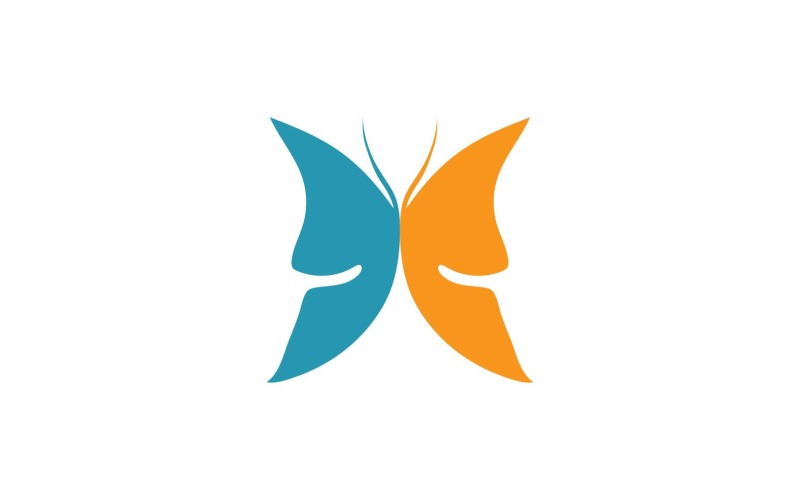 Elementi di logo a farfalla Vector Eps V10