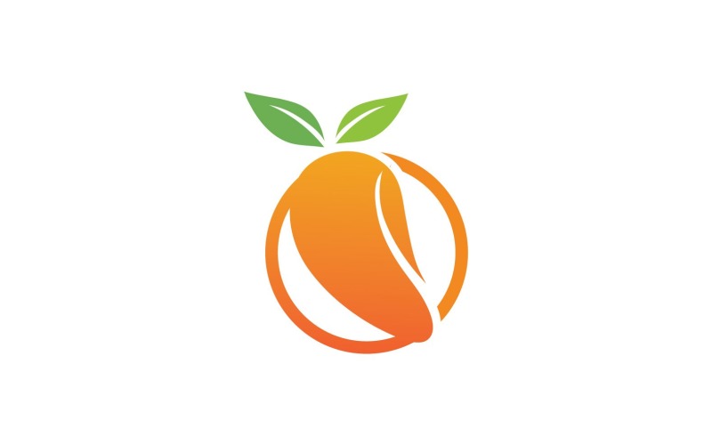 Frutti di mango Logo simbolo vettore V15