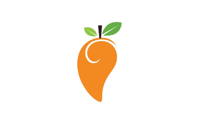 Mango Fruit Logo Symbool Vector V3