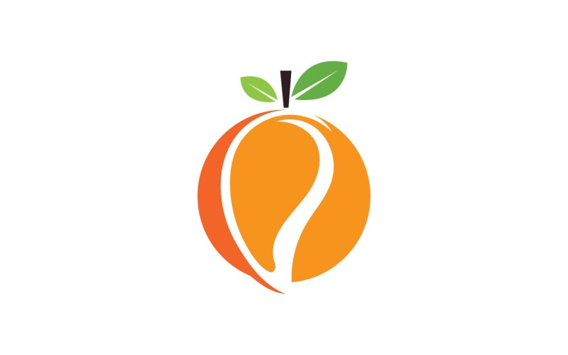 Fresh mango fruit vector illustration logo icon by ~ EpicPxls