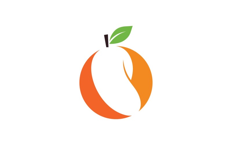 Mango Owoce Logo Symbol Wektor V20