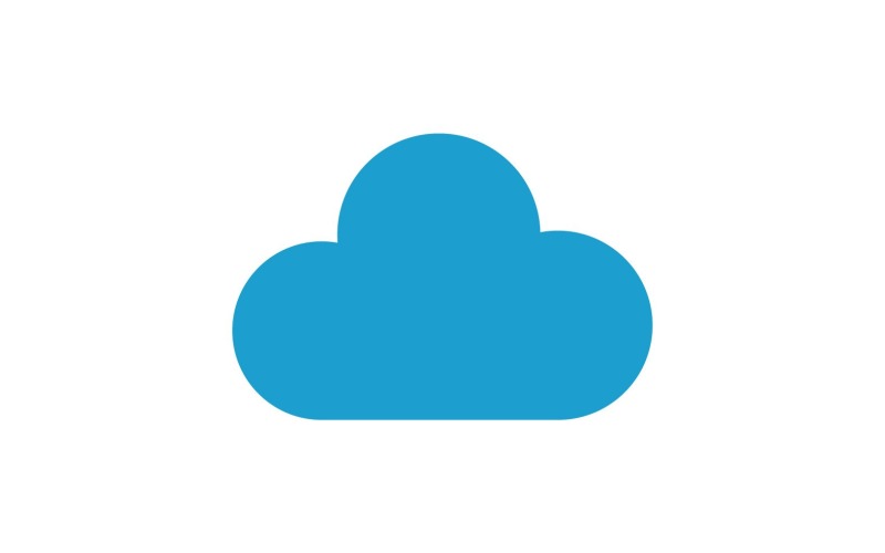 Nube Azul Vector Logo Vector V3