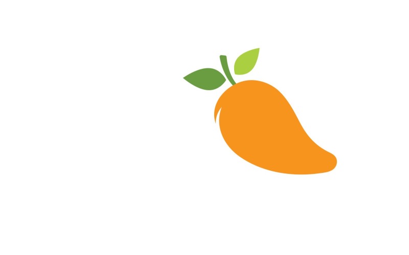 Símbolo de logotipo de frutas manga Vector V12