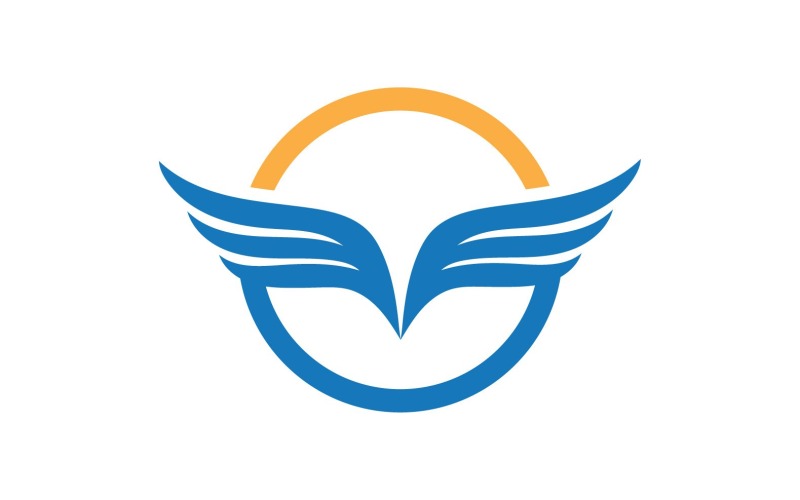 Wing Bird Falcon логотип вектор V2