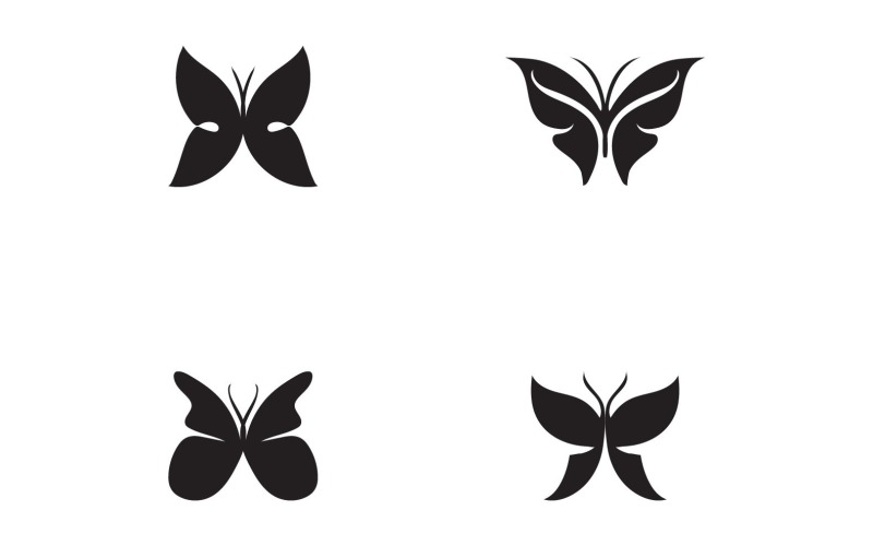 Elementi di logo a farfalla Vector Eps V25