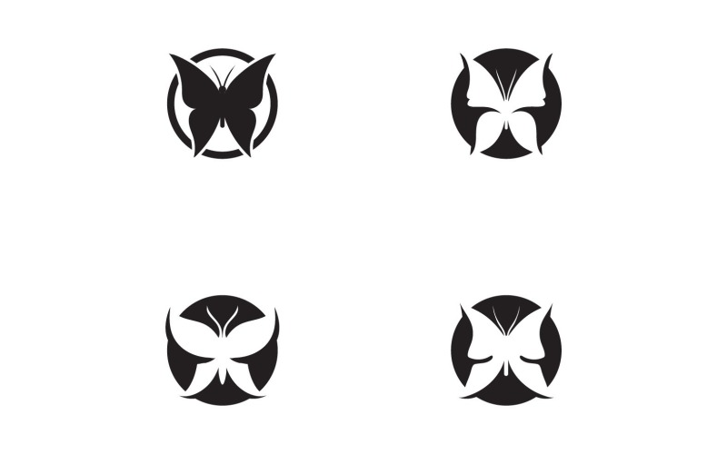Elementi di logo a farfalla Vector Eps V42