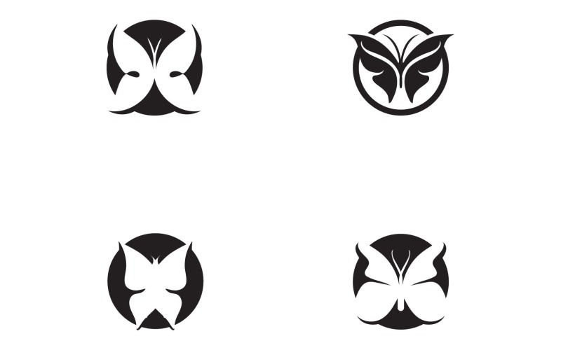 Elementi di logo a farfalla Vector Eps V50