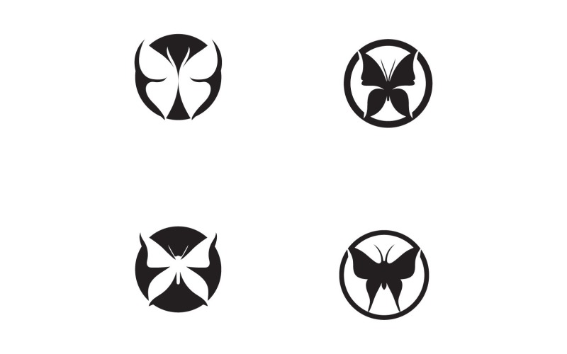 Elementi di logo a farfalla Vector Eps V52