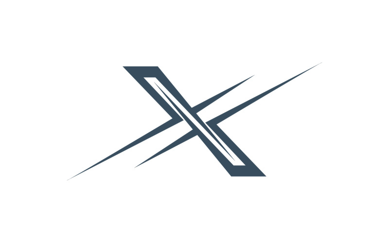 Elementos del logotipo de la empresa X Letter Vector V20