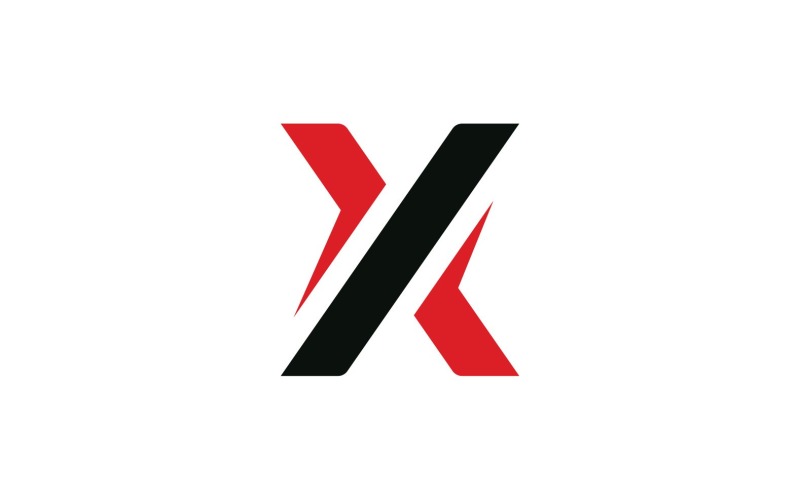 Elementos del logotipo de la empresa X Letter Vector V6