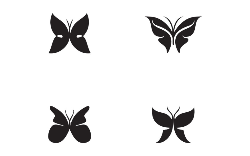 Elementos del logotipo de mariposa Vector Eps V25
