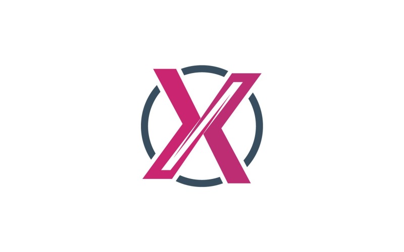 Элементы бизнес-логотипа X Letter V12