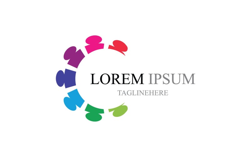 Gemeenschap Mensen Team Logo Elementen V9