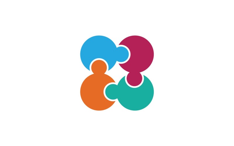 Gruppen-Menschen-Community-Logo-Elemente V7