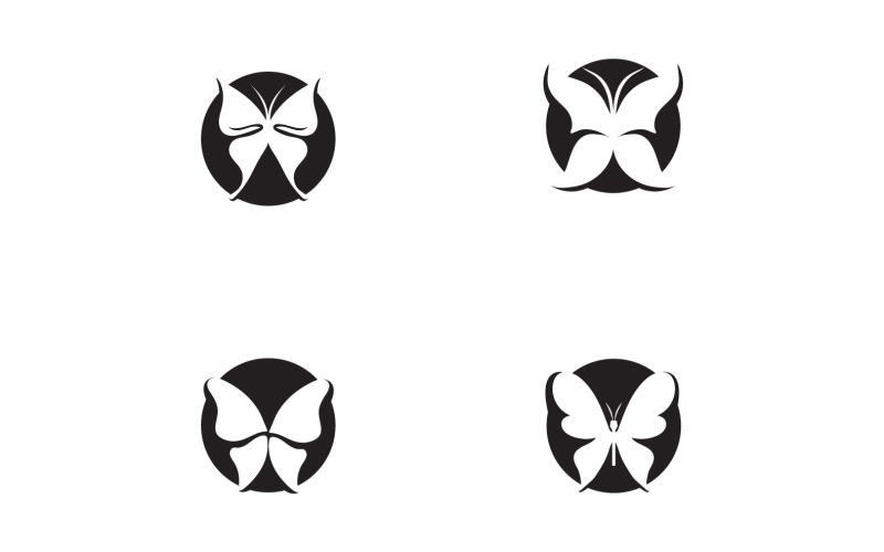 Vlinder Logo Elementen Vector Eps V22