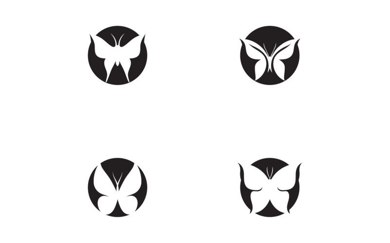 Vlinder Logo Elementen Vector Eps V51