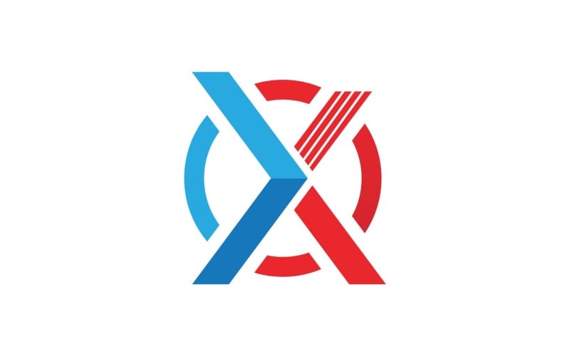 X Letter Business Logo Elementos Vector V10