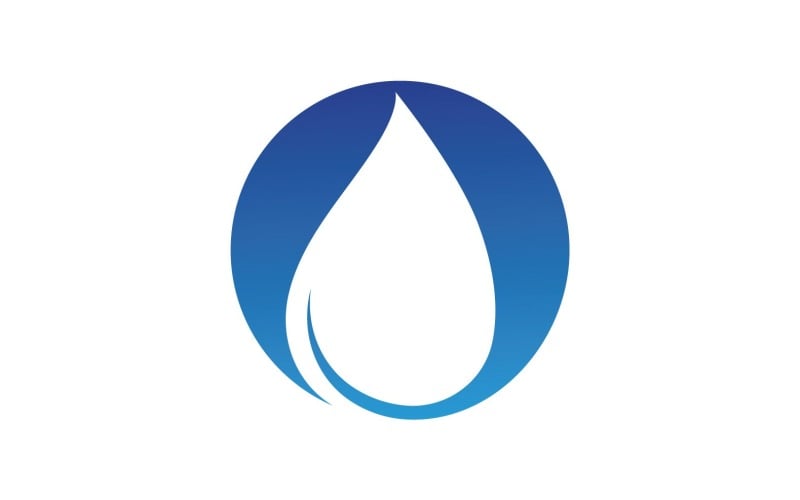 Waterdrop And Leaf Nature Elements Logo V19